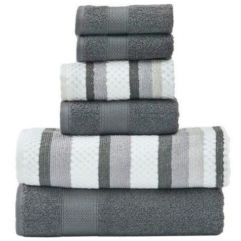 Modern Threads Pax 6 Piece Jacquard 100% Cotton Bath Towel Set. : Target