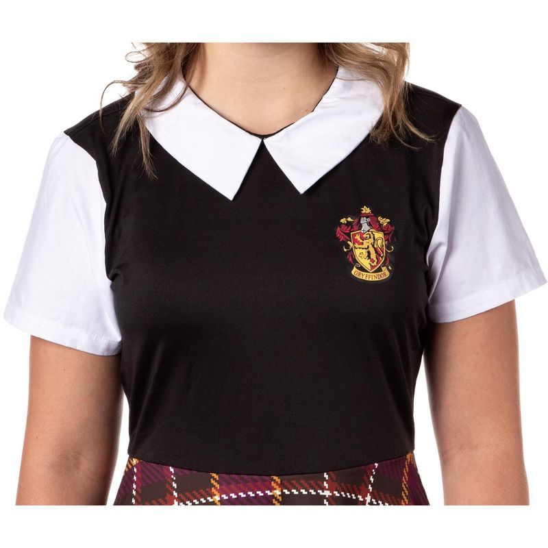 Harry Potter Juniors Costume Dress Plaid Skirt, All 4 Houses Available, 3 of 6