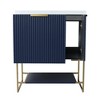 30 Inch Freestanding Bathroom Vanity with Resin Basin Set Wooden Bathroom Vanity Cabinet - 3 of 4