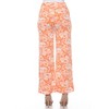 Women's Floral Paisley Wide Leg Palazzo Pants - White Mark - 4 of 4