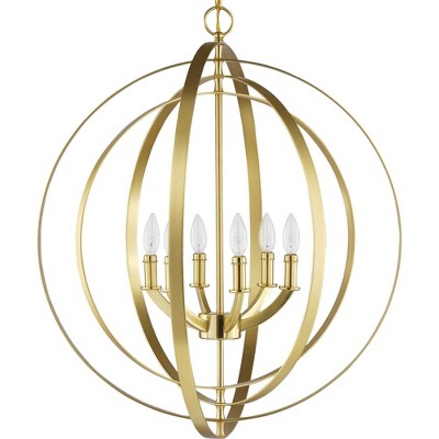 Equinox 6-Light Burnished Silver Steel Chandelier Pendant