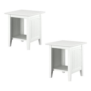 AFI Furnishings Nantucket End Table Set of 2 WH - 1 of 4