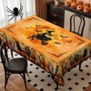 Halloween Tablecloth, Witch Castle Ghost Decorative Table Cloth, Holiday Fabric Table Cover for Party Picnic Dinner Decor - 2 of 4