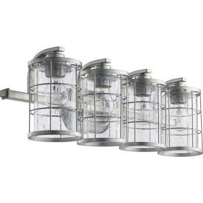 Quorum Lighting Ellis 4 - Light Vanity in  Tumbled Steel