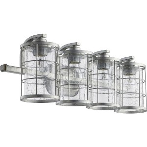 Quorum Lighting Ellis 4 - Light Vanity in  Tumbled Steel - 1 of 1