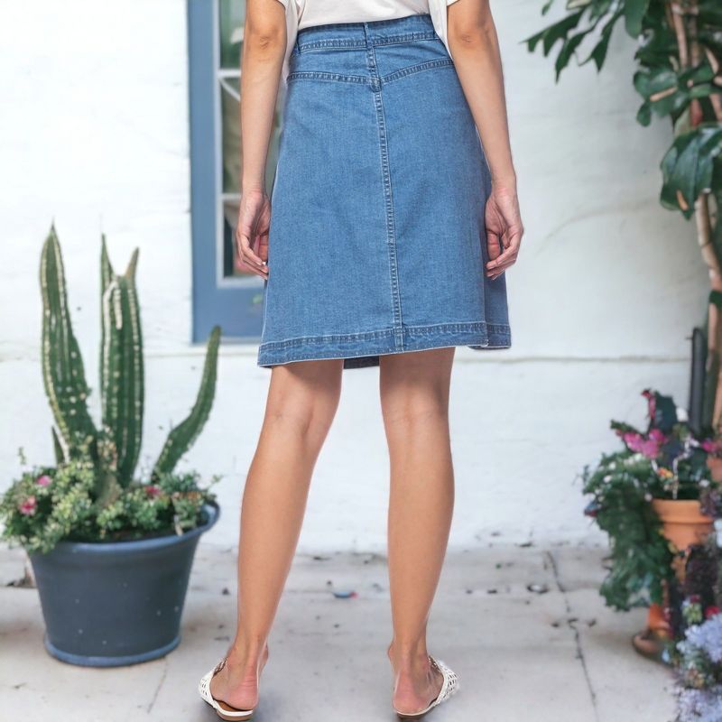 Anna-Kaci Women's Button Up A-line Vintage Skirt, 3 of 7