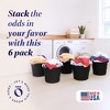Homz 18 Gallon Durable Plastic Utility Storage Bucket Tub Organizers with Strong Rope Handles for Indoor and Outdoor Use, Black - 2 of 4
