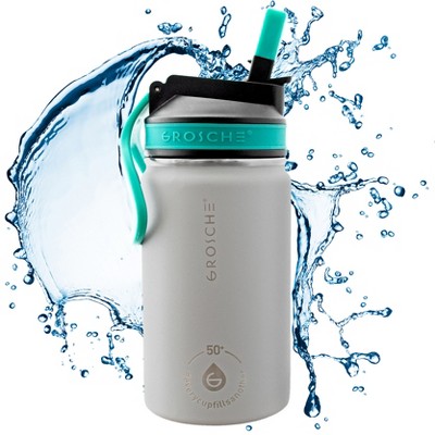 GROSCHE Lil Chill 12 oz Kids Water Bottle Insulated Water Bottle with Straw for Kids School with Straw Sip Lid