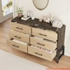 6 Dresser for Bedroom, 52 in Wide Dresser, Wide Drawer with Storage Freestanding, Wooden Closet Storage Chest for Living Room, Bedroom, Entryway - 4 of 4