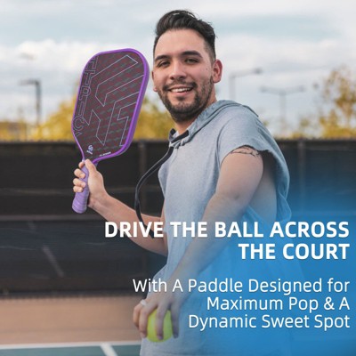 Aukfa Thermoformed Pickleball Paddle – Hot Press Molded Carbon Fiber Face with 16mm Polypropylene Core & Fabric Woven Spin Surface