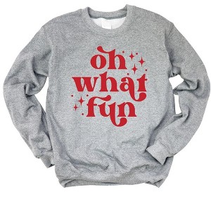 Simply Sage Market Women's Graphic Sweatshirt Whimsical Oh What Fun - 1 of 2