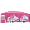 ORRD 10x20' Pink Wedding Party Canopy Tent with 6 Removable Sidewalls – Spacious Outdoor Gazebo for Events, Durable & Easy Setup - 2 of 4