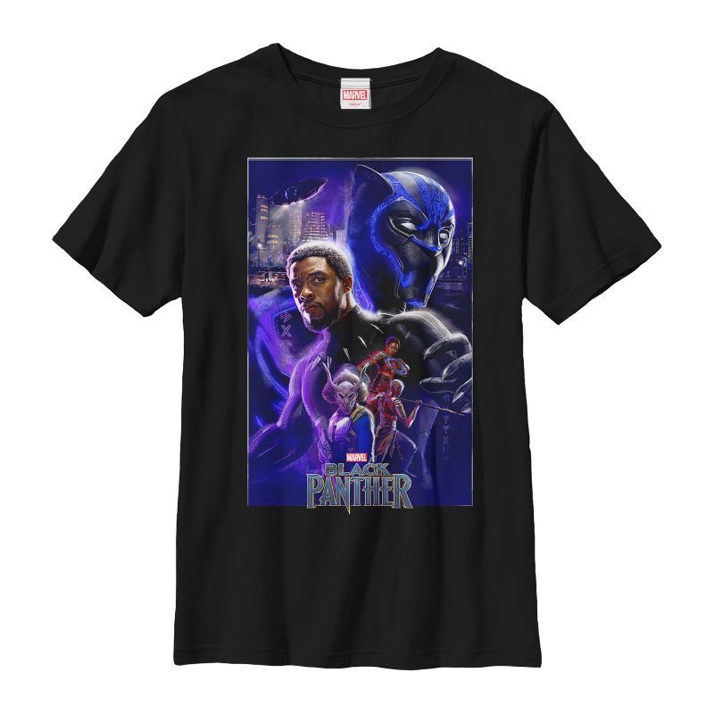 Boy's Marvel Black Panther 2018 Character Collage T-Shirt, 1 of 6