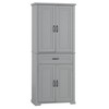 TiramisuBest Storage Cabinet with 2 Doors and 4 Drawers for Bathroom, Office, Adjustable Shelf, MDF Board with Painted Finish, Black - 4 of 4