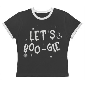 Social Collective Women Boo-Gie Short Sleeve Graphic Cotton Retro Vintage Ranger Baby Tee - 1 of 4