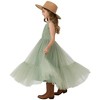 2Bunnies Girls' Paisley Lace Tulle Sleeveless Ruffled Maxi Dress - 4 of 4