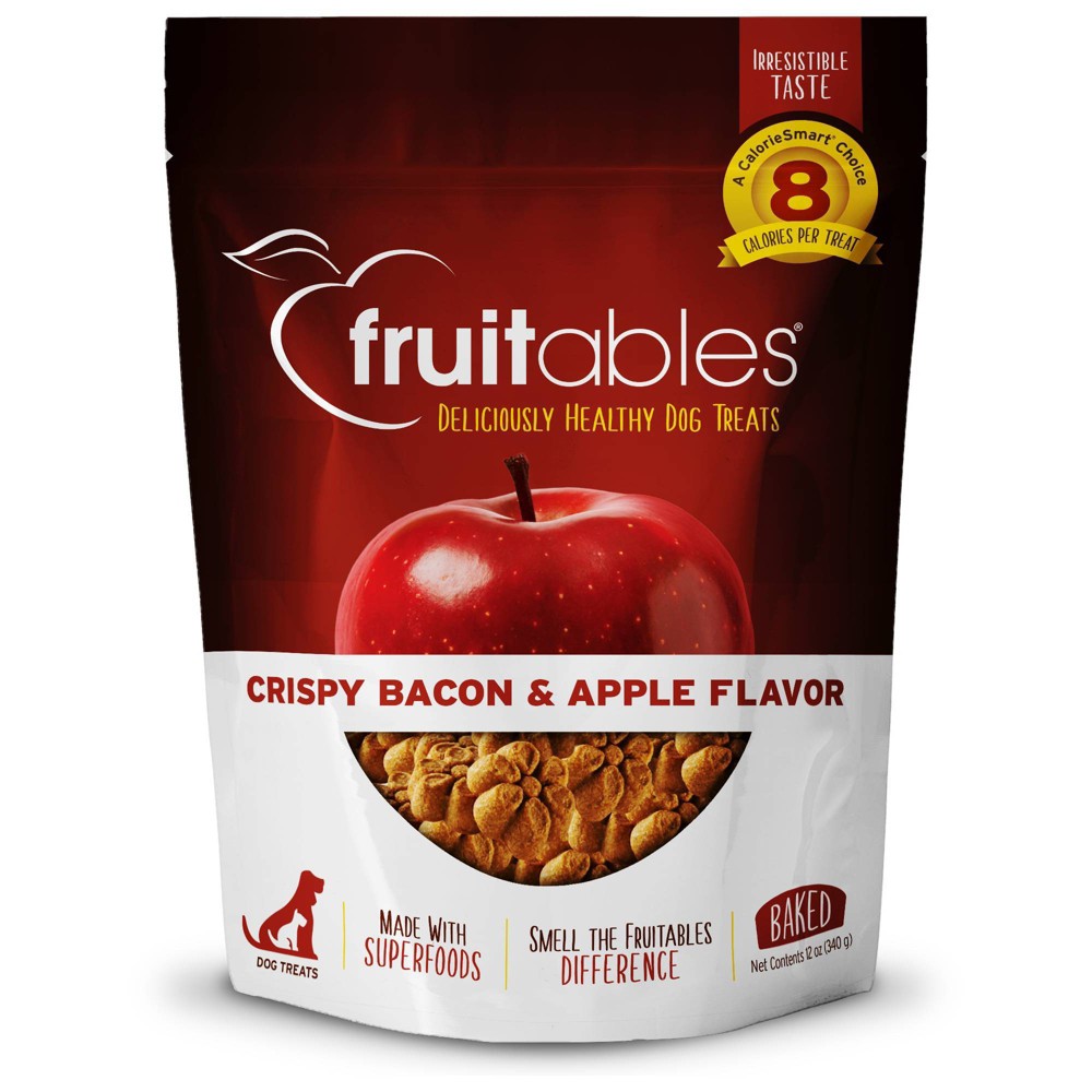 Photos - Dog Food Fruitables Baked Crispy Bacon & Apple Flavor Healthy Low Calorie Dog Treat