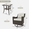 YARDSIGHT 5 Piece Outdoor Patio Furniture Set Wicker Conversation Set 2 Rockchairs with 1 Side Table and 2 Ottomans For Backyard, Porch, Balcony - 4 of 4