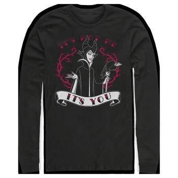 Men's Sleeping Beauty Maleficent Valentine's Day It's Not Me, It's You Long Sleeve Shirt