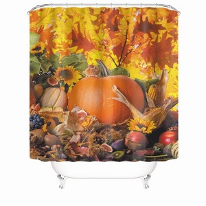 Autumn Pumpkin Shower Curtains for Bathroom Waterproof Fabric Bath Curtain Durable Soft Stylish Bathroom Decor 72x72 Inch - 1 of 1