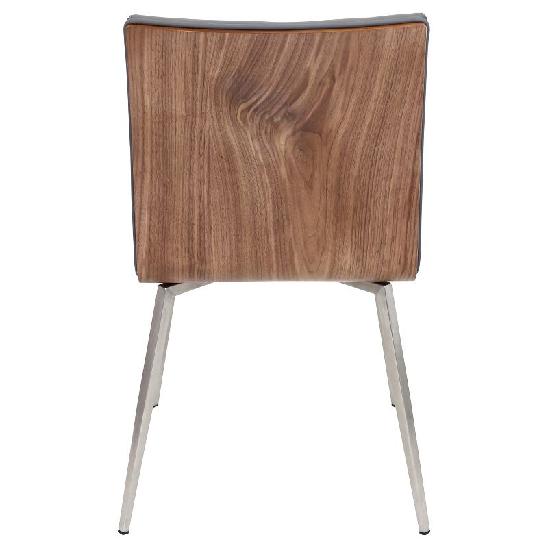 Set of 2 Mason Swivel Modern Walnut Wood Back Dining Chairs - Lumisource, 5 of 9