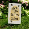 Slickblue "Thank You for Being Sweet" Mini Garden Flag Set – Beehive & Bumblebee Design with Metal Stake, 8" x 4.5" - 2 of 3