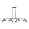 Toltec Lighting Tangent 4 - Light Island Pendant Light in  Brushed Nickel with 12" Brushed Nickel Metal Shade Shade - 2 of 2