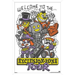 Trends International Netflix The Electric State - Exclusion Zone Tour By DJ Javier Framed Wall Poster Prints White Framed Version 22.375" x 34" - 1 of 4