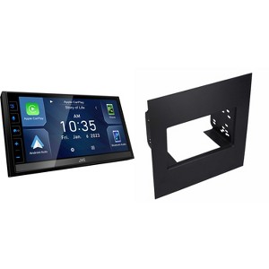 JVC KW-M780BT 6.8" Digital Media Receiver, Capacitive Touch Control Monitor, Apple CarPlay / Android Auto with Metra 95-9999 Universal Double DIN Kit - 1 of 4