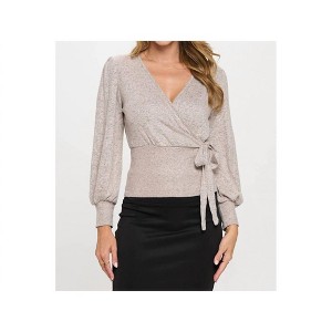 Women's Side Tie Wrap Top - PerSeption Concept - 1 of 4
