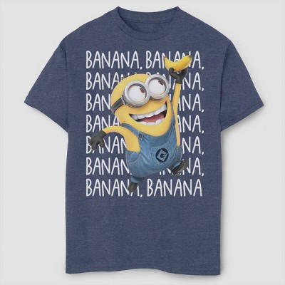 Boys' Despicable Me Minions Gone Bananas Graphic T-Shirt - Navy L