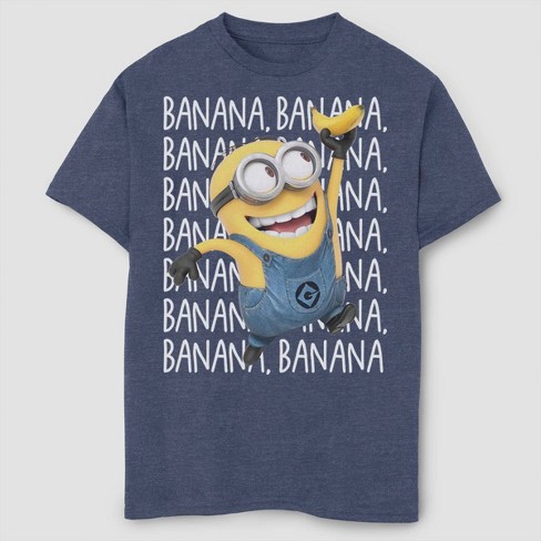 Boys Despicable Me Minions Gone Bananas T Shirt Navy Target - minion roblox t shirt