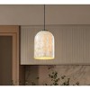 ALOADECOR Modern Farmhouse Natural Capiz Seashell Single Pendant Light Coastal Cylinder Hanging Light For Kitchen and Dining Room£¨2-Pack£© - 2 of 4