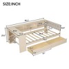 Lyngins Wood Twin Size Frame, Platform Bed Frame with Upholstered Headboard – Built-In Storage Shelves, 2 Drawers, Charging Station, Storage Bed - 4 of 4