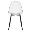 Anybear Modern Simple Transparent Plastic Dining Chair With Metal Legs, Set of 4 - 3 of 4