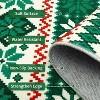 Christmas Area Rug Washable Xmas Snowflakes Rugs Indoor Non-Slip Low Pile Holidays Decorative Accent Rug - 4 of 4