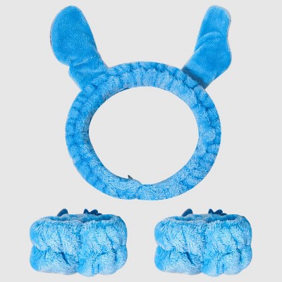 Girls' Stitch Spa Headband Set - Blue - image 3