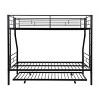 CAVINAS Twin Over Full Metal Bunk Bed,Optional Trundle,Modern Bunk Beds for Kids,Side Ladder and Full-Length Guardrail,No Box Spring Needed - 2 of 4