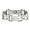 Black Bow Jewelry Men's 12mm Stainless Steel Polished and Satin Bracelet - 8.5 Inch - 3 of 4
