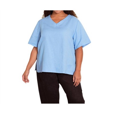 Women's Ameli Cotton Short Sleeve V-Neck Top - Plus - On The Plus Side