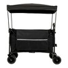 Grungis Extended Heavy-Duty Wagon Cart with Canopy,All-Terrain Shopping Cart with Side Pocket and Brakes,Utility Cart for Camping,Shopping - 2 of 4