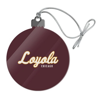 Loyola University Chicago Secondary Acrylic Christmas Tree Holiday Ornament