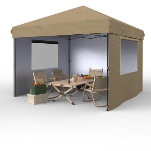 Garvee 10x10 Pop Up Canopy Tent Outdoor Canopy One-Person Set Up Heavy Duty Commercial Instant Tent Shelter, 3-Sidewall - 1 of 4