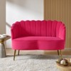 Savier 50.2" Contemporary Velvet Living Room and Bedroom Tufted Loveseat | KARAT HOME - 2 of 4