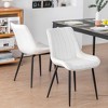 DYHOME Mid-century Modern Dining Chairs, Velvet Upholstered Metal Side Chair, Set of 2 - 2 of 4