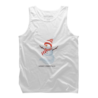 Men's Design By Humans Christmas snowman By werant Tank Top