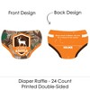 Big Dot of Happiness Gone Hunting - Diaper Shaped Raffle Ticket Inserts - Baby Shower Activities - Deer Hunting Camo Diaper Raffle Game - Set of 24 - 2 of 4