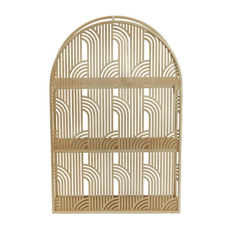 24&#34;x16&#34; Metal Arched 3 Shelves Wall Gold - CosmoLiving by Cosmopolitan, 5 of 6