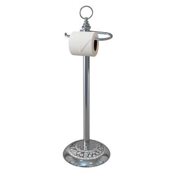 Jagurds jagurds free standing toilet paper holder stand for bathroom -  stainless steel toilet paper roll holder stand with reserve st