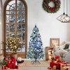 Aghana Digitals 5ft Snowy Green & White Artificial Christmas Tree with 7-Color Auto-Changing LED - 2 of 4